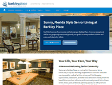 Tablet Screenshot of barkleyplaceseniorliving.com